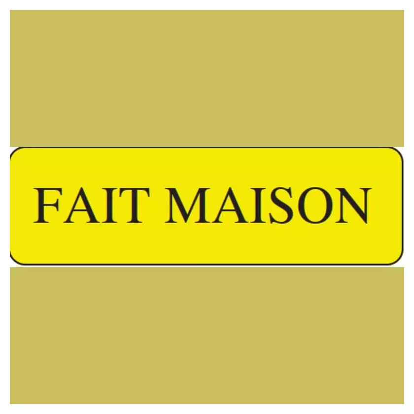Autocollant fait maison 15x50mm rectangle jaune