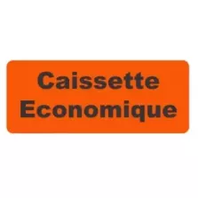 Autocollant caissette economique 40x100mm rectangle fluo orange