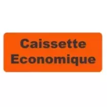 Autocollant caissette economique 40x100mm rectangle fluo orange