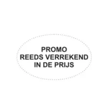 Autocollant imprime promo reeds verreken 27x45mm ovale