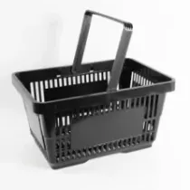 Panier d'achat 22L noir 1 poignee