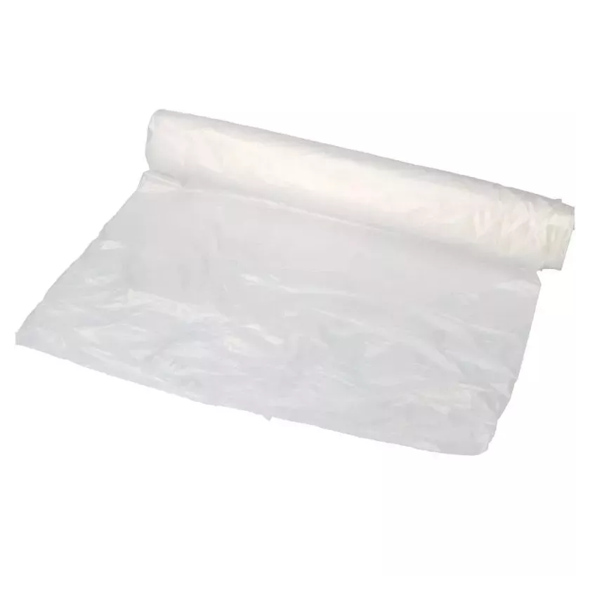 Sacs poubelles 240L 70my 65-25x140cm LDPE transparent 10 rouleaux 10 pieces