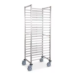Chariot roulant 20 niveaux Gastronorm inox 530x325x1800mm espace 71mm
