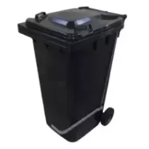 Poubelle 120L avec pedale inox grise 480x550x930mm
