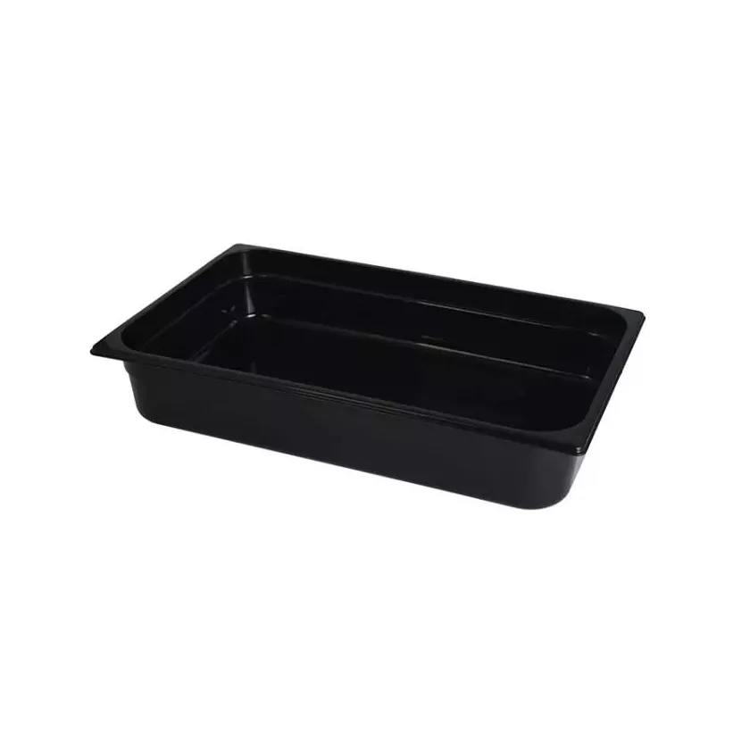 GN bac 1-1 100mm 12,8L PP noir gastro-plus 530x325x100mm