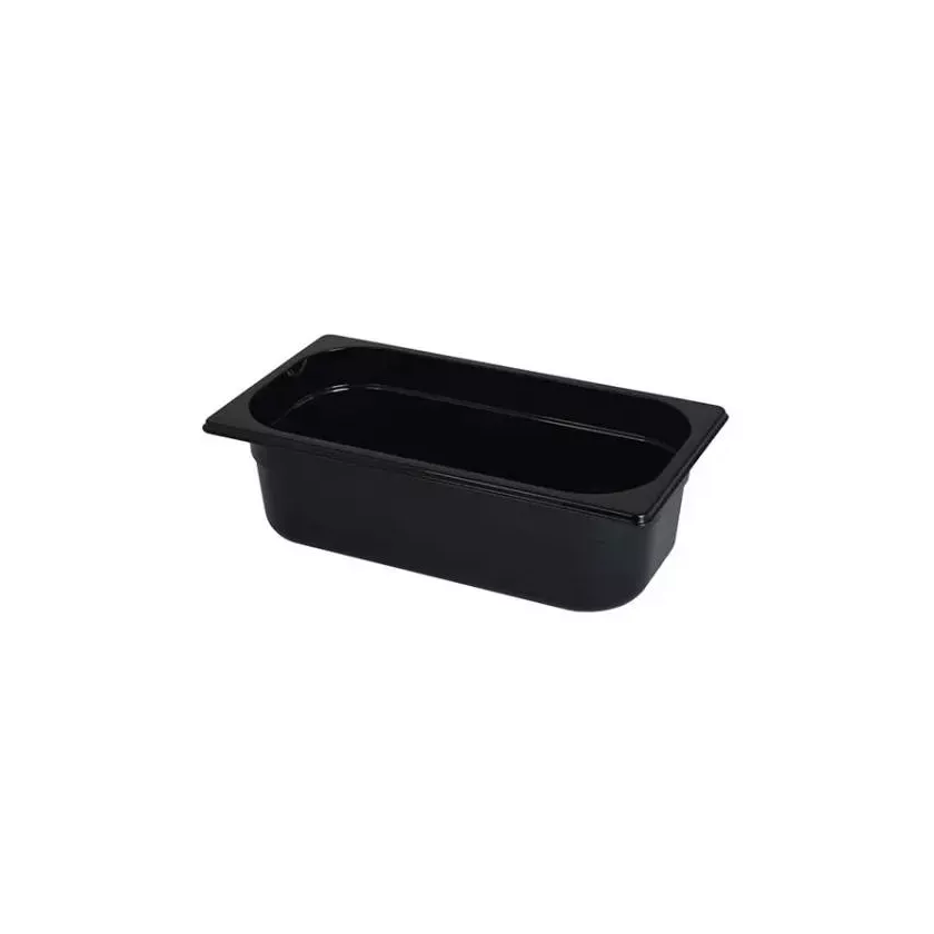 GN bac 1-3 150mm 5,3L PP noir gastro-plus 325x176x150mm