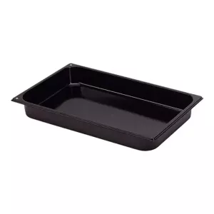 Plaque four GN 1/1 noir-bleu 530x325x40mm acier