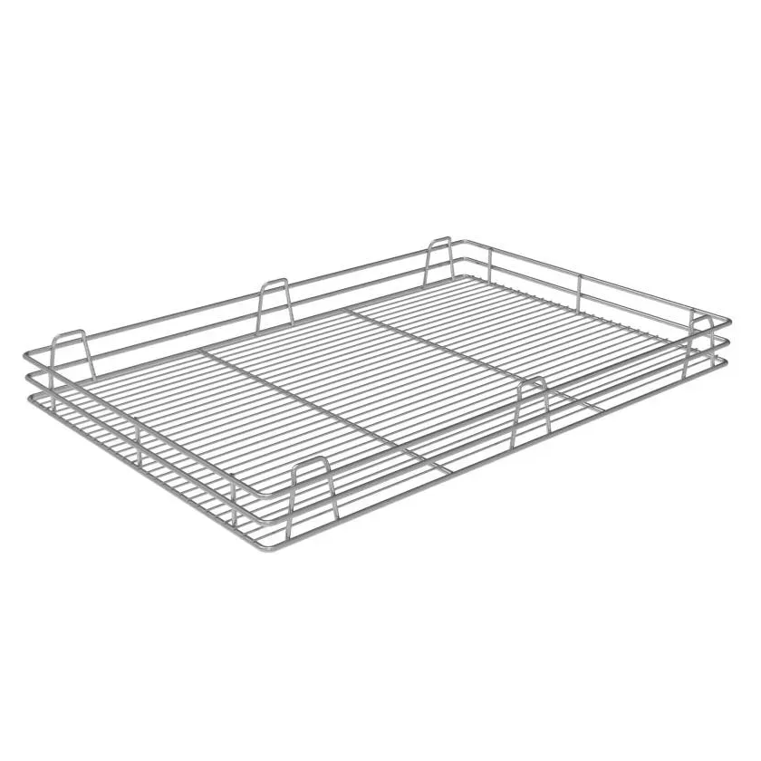 Grille 600x400x50mm inox euronorm avec bord