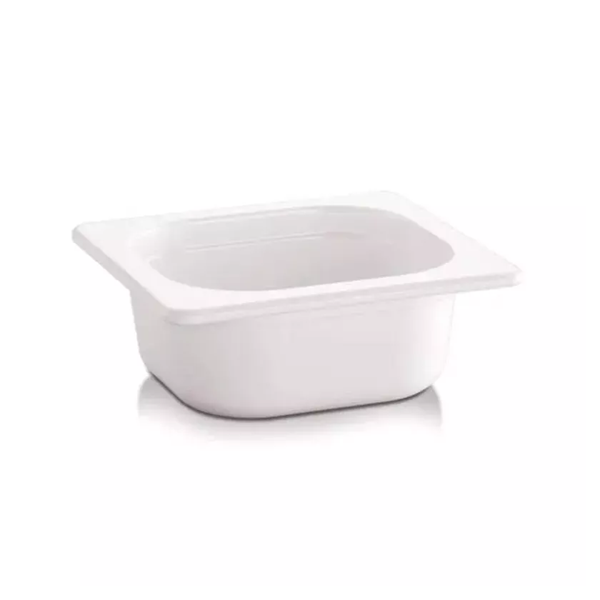 Melamine GN bac 1-6x100mm blanc 176x162x100mm