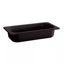 Melamine GN bac 1-3x65mm noir 325x176x65mm