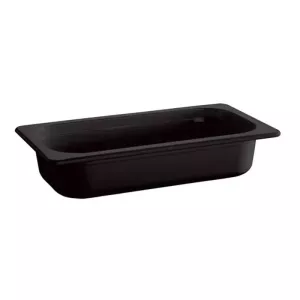 Melamine GN bac 1-3x100mm noir 325x176x100mm