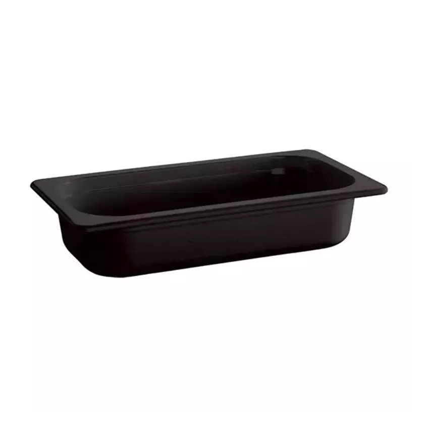 Melamine GN bac 1-4x65mm noir 265x162x65mm