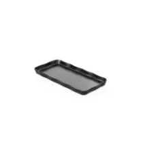 Plat melamine noir ondule 273x133x20mm
