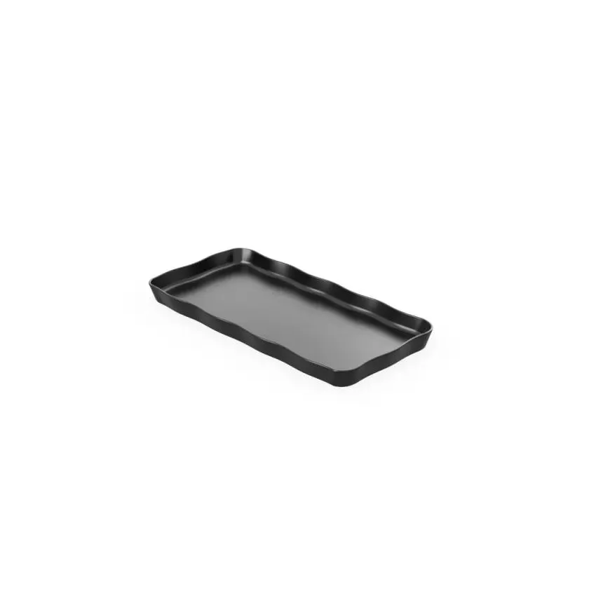 Plat melamine noir ondule 273x133x20mm