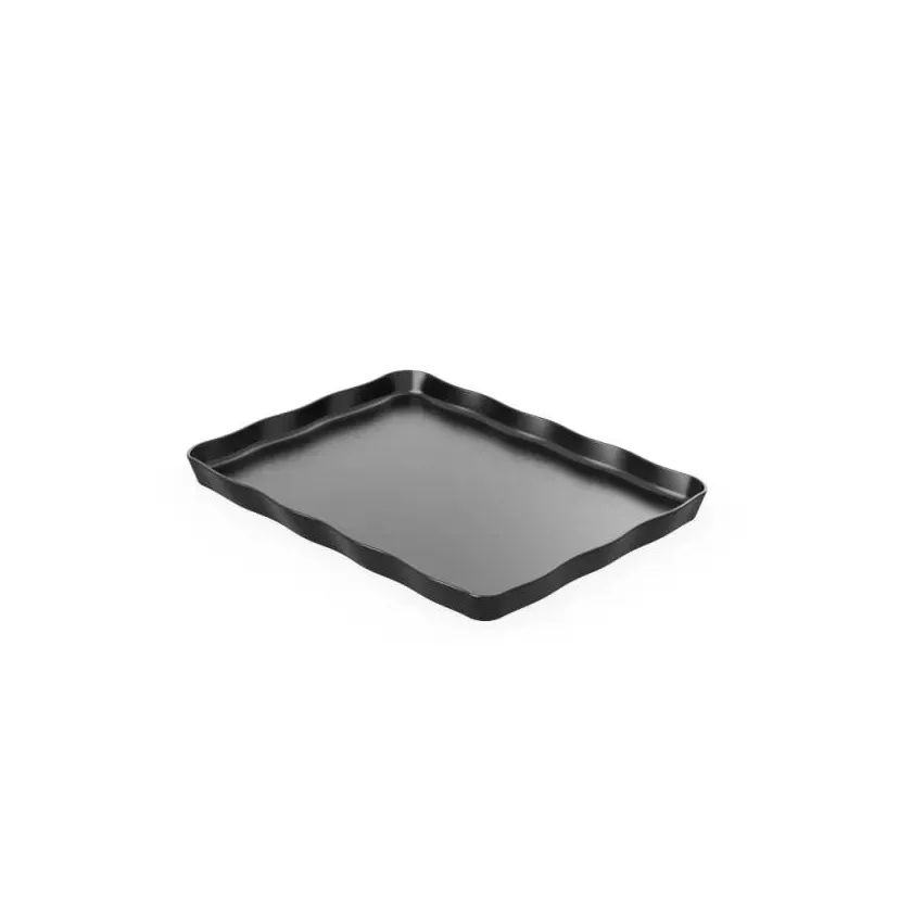 Plat melamine noir ondule 273x203x20mm