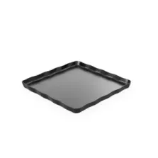 Plat melamine noir ondule 273x273x20mm