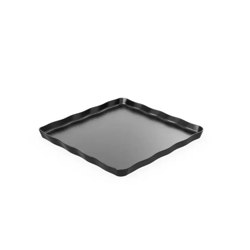 Plat melamine noir ondule 273x273x20mm