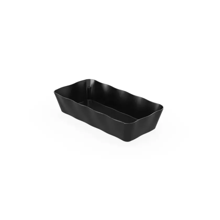 Plat melamine noir ondule 280x140x60mm