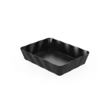 Plat melamine noir ondule 280x210x60mm
