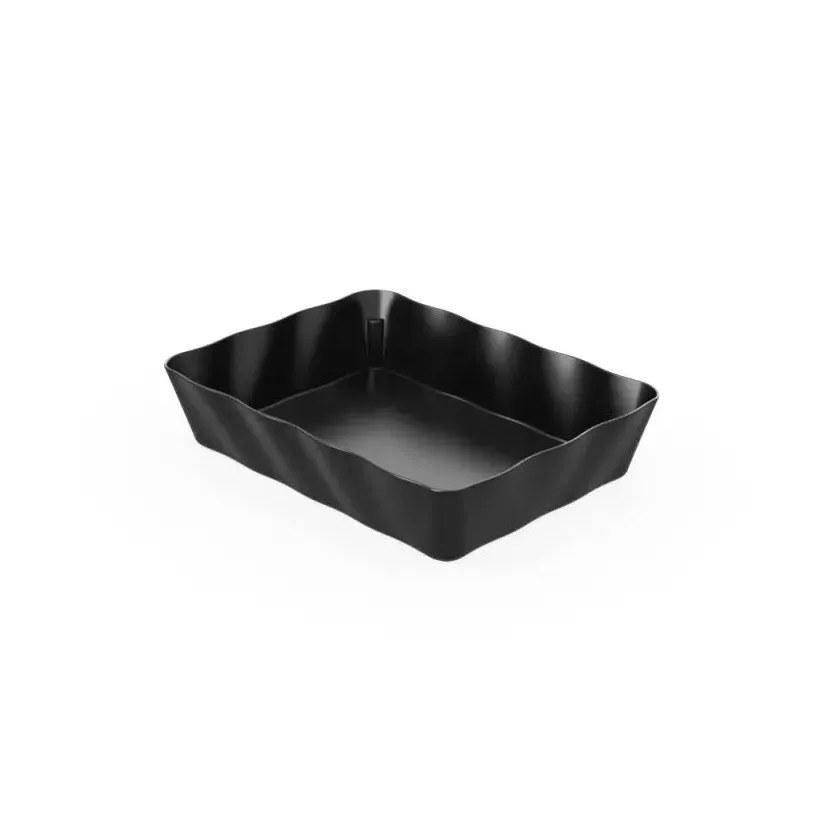 Plat melamine noir ondule 280x210x60mm