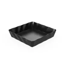 Plat melamine noir ondule 280x280x60mm