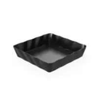 Plat melamine noir ondule 280x280x60mm