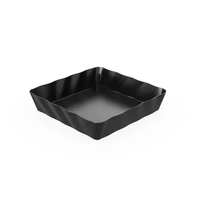 Plat melamine noir ondule 280x280x60mm