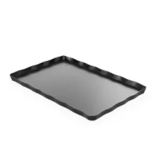 Plat melamine noir ondule 413x273x20mm