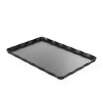 Plat melamine noir ondule 413x273x20mm