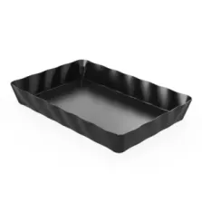 Plat melamine noir ondule 420x280x60mm