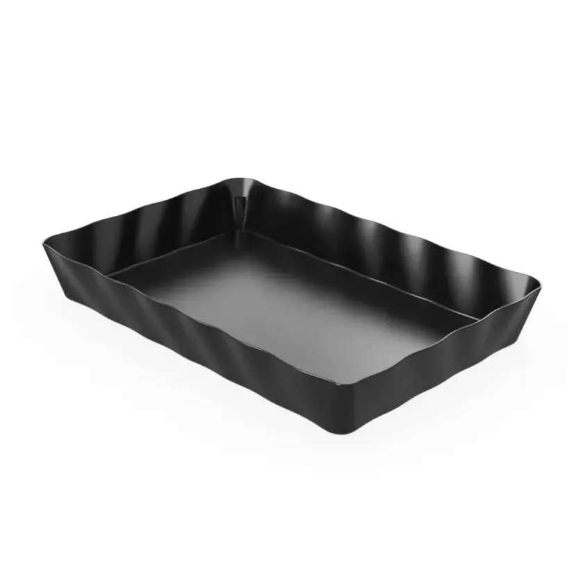Plat melamine noir ondule 420x280x60mm