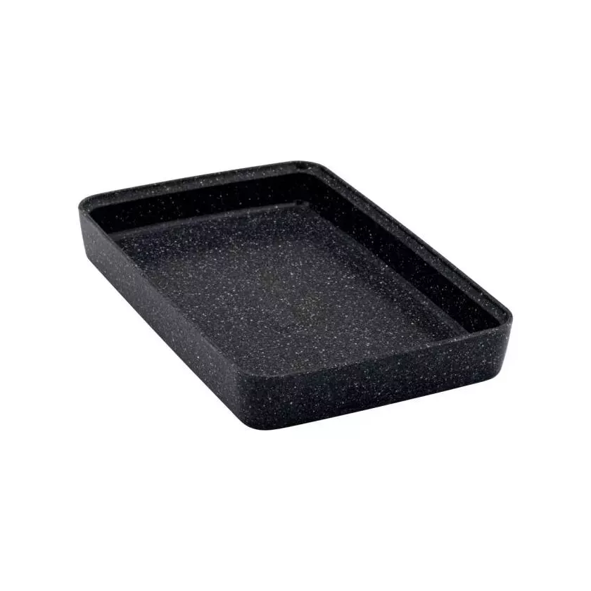 Plat melamine noir marbre 175x260x40mm