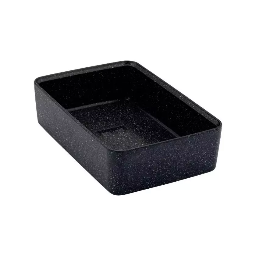 Plat melamine noir marbre 175x260x70mm