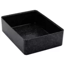 Plat melamine noir marbre 345x260x100mm