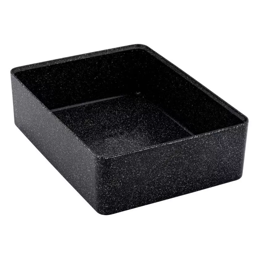Plat melamine noir marbre 345x260x100mm