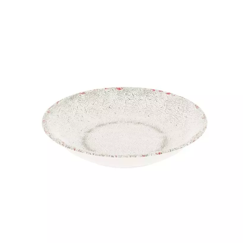 Plat rond melamine blanc rustique d350x70mm