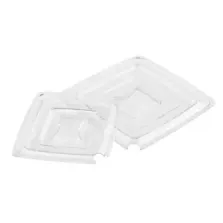 Couvercle melamine plat Pure 250x250x15mm transparent