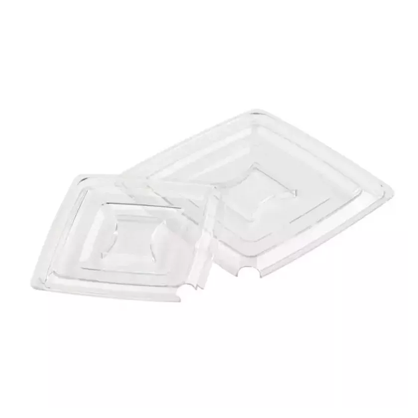 Couvercle melamine plat Pure 250x250x15mm transparent