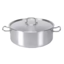 Marmite basse avec couvercle 4,3L d24xh9,5cm Pujadas