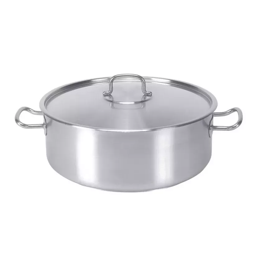 Marmite basse avec couvercle 4,3L d24xh9,5cm Pujadas