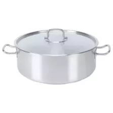 Marmite basse avec couvercle 13,5L d35xh14,5cm Pujadas