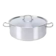 Marmite basse avec couvercle 19,5L d40xh15,5cm Pujadas