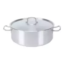 Marmite basse avec couvercle 19,5L d40xh15,5cm Pujadas