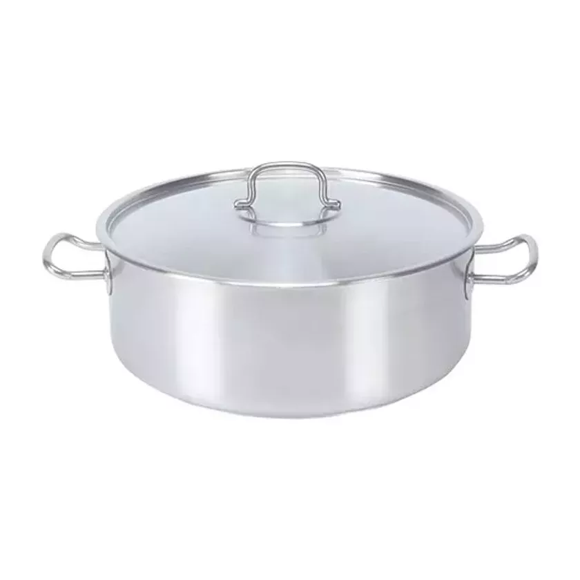 Marmite basse avec couvercle 19,5L d40xh15,5cm Pujadas