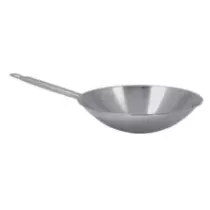 POELE A WOK d36cm inox avec fond plat Pujadas