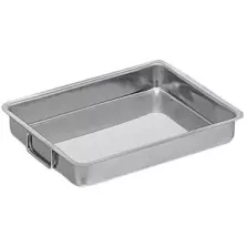 Plat a rotir 54x39x7cm inox anses mobiles