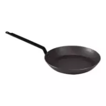Poele lyonnaise d40cm tole d'acier extra-forte