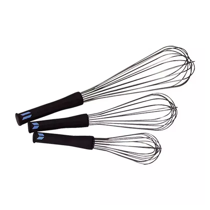 Fouet chef 50cm inox poignee anti-derapante