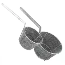 Panier a friture d34cm fil inox h20cm
