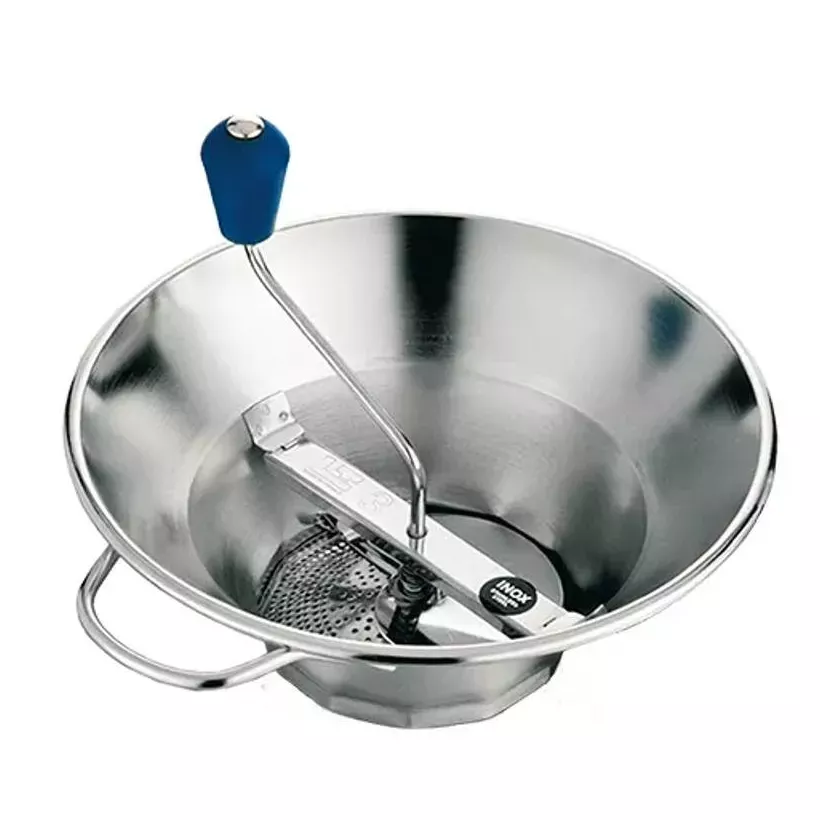 Presse puree d31cm-14cm inox avec 3 grilles